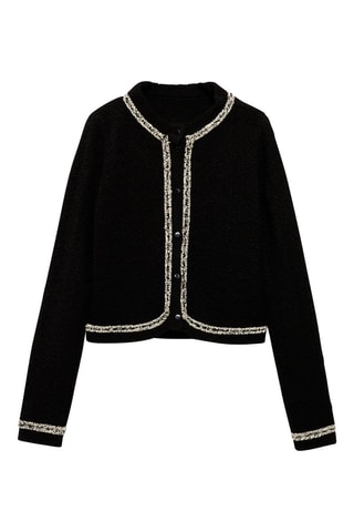 Veste en tweed bicolore - Noir