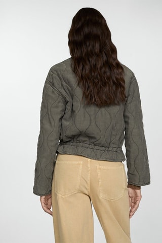 Veste matelassée froncée - Gris