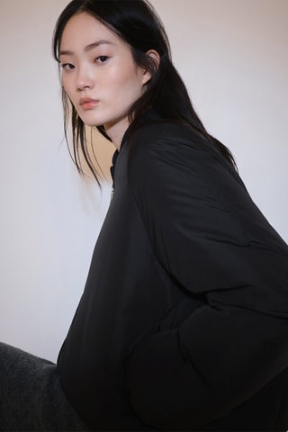 Veste bomber fermeture Éclair - Noir