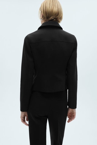 Veste double fermeture Éclair - Noir