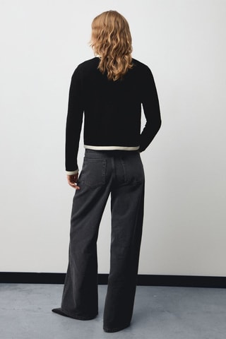 Veste maille boutons - Noir