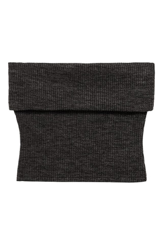 Top encolure retournée - Gris