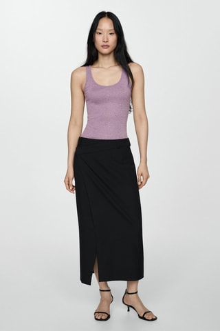 Top maille Lurex - Lilas