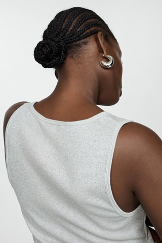 Top maille Lurex - Argenté