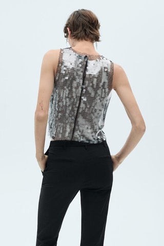 Top disques semi-transparent - Gris