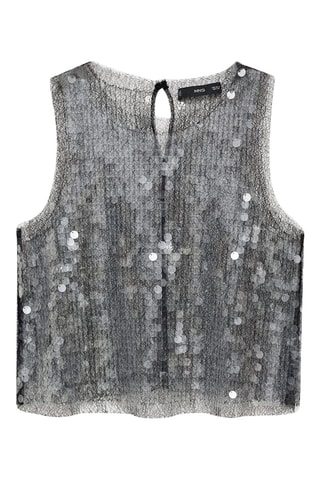 Top disques semi-transparent - Gris