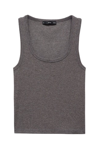 Top bretelles à sequins - Gris