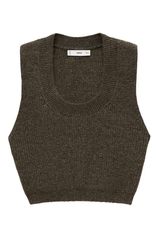 Crop top maille - Kaki