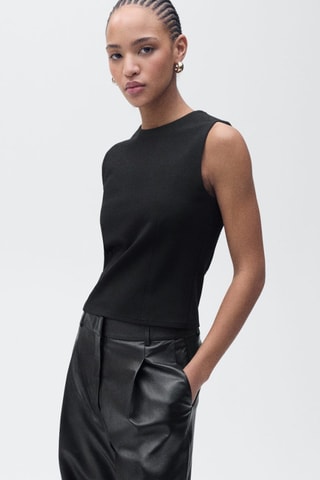Top bretelles larges - Noir