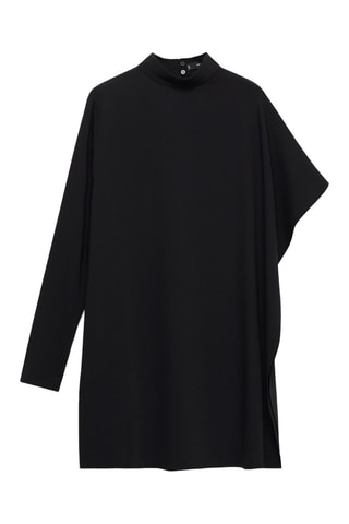 Robe courte manches asymétriques - Noir