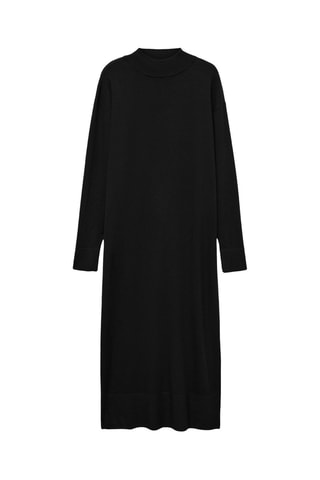 Robe maille col montant - Noir