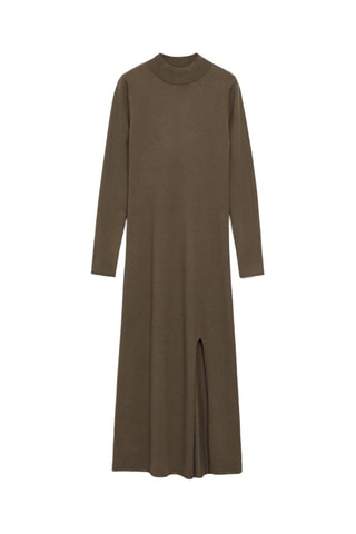 Robe maille ouverture - Kaki