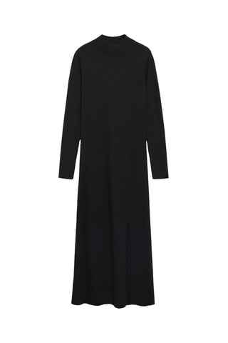 Robe maille ouverture - Noir