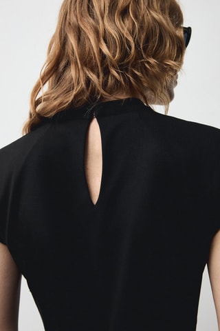 Robe asymétrique ceinture - Noir