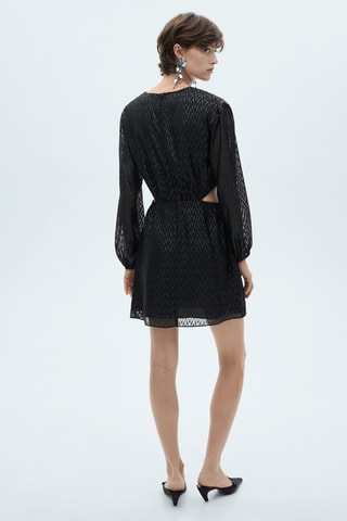 Robe cache-coeur ouvertures latérales - Noir