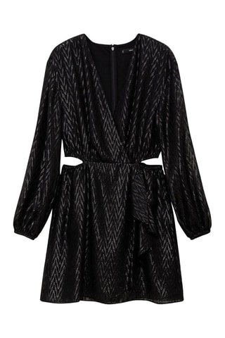 Robe cache-coeur ouvertures latérales - Noir