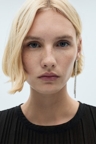 Robe plissée Lurex - Noir