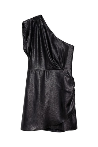 Robe asymétrique texturée - Noir