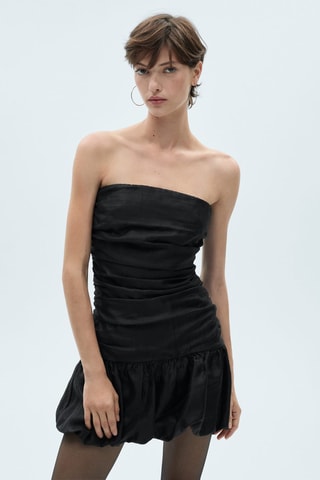 Robe bustier drapée - Noir