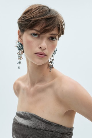 Robe bustier jupe boule - Argenté