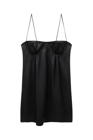 Robe courte encolure corset - Noir