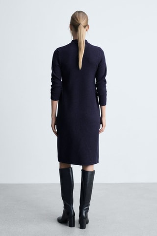 Robe midi maille - Bleu marine