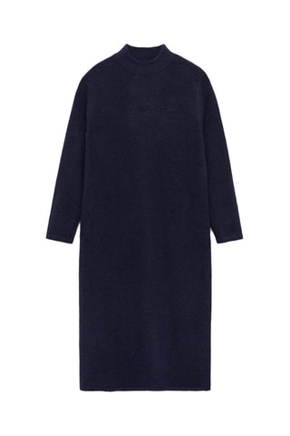 Robe midi maille - Bleu marine