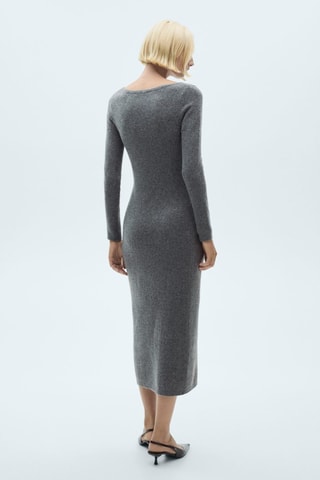 Robe midi maille - Gris