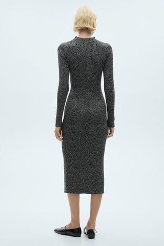 Robe maille jaspée - Noir et blanc