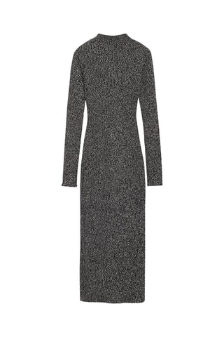 Robe maille jaspée - Noir et blanc