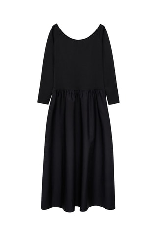 Robe évasée combinée - Noir