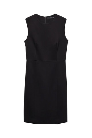 Robe sans manches maille point de Rome - Noir