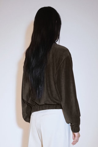 Blouson bomber velours côtelé - Kaki