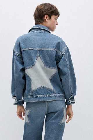 Blouson en jean étoile - Bleu