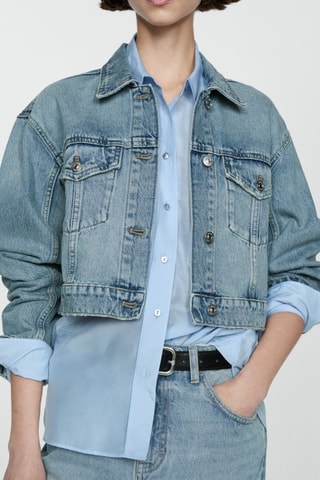 Blouson jean poches - Bleu