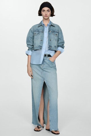 Blouson jean poches - Bleu