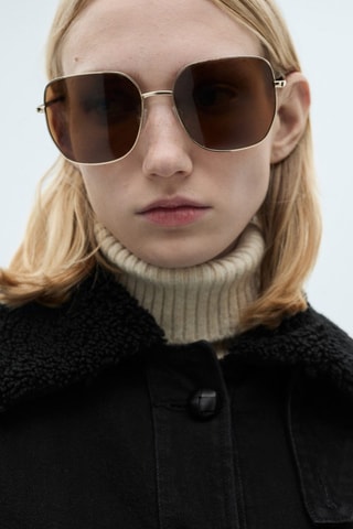 Blouson double face imitation mouton retourné - Noir