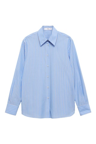 Chemise regular-fit coton et Lyocell mélangés - Bleu