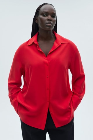 Chemise fluide Lyocell - Rouge
