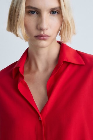 Chemise fluide Lyocell - Rouge