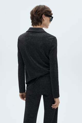 Chemise maille Lurex - Gris