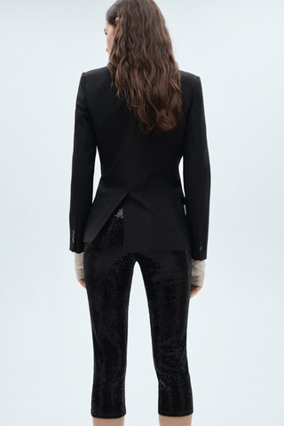 Legging capri sequins - Noir