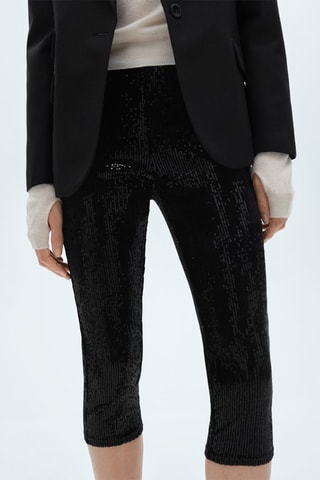 Legging capri sequins - Noir