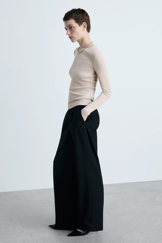 T-shirt maille Lurex - Beige