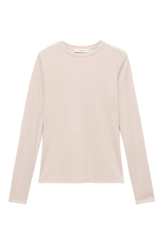 T-shirt maille Lurex - Beige