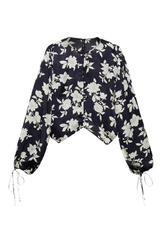 Blouse en imprimé floral - Noir