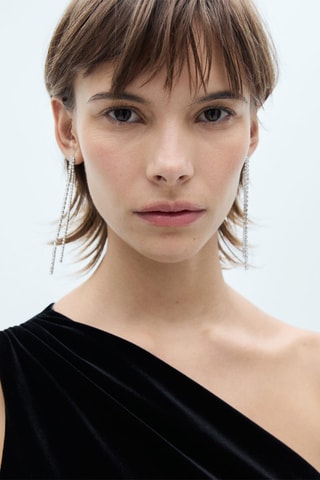 Combinaison velours asymétrique - Noir