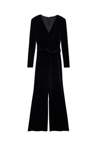 Combinaison cache-coeur velours - Noir