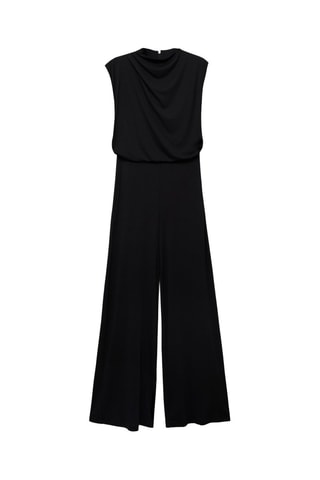 Combinaison droite col drapé - Noir