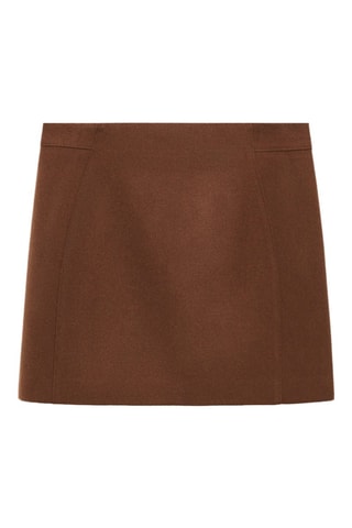 Jupe courte laine - Marron